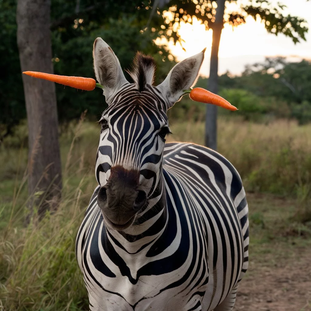  What do you call a zebra with a carrot in each ear?