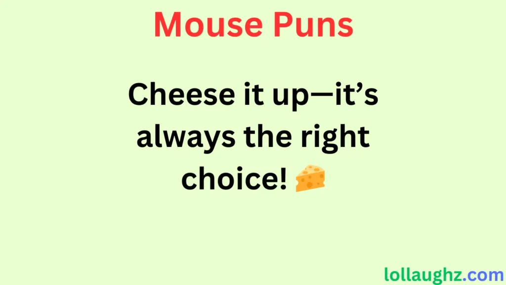 Mouse Puns for Food & Cheese Lovers 