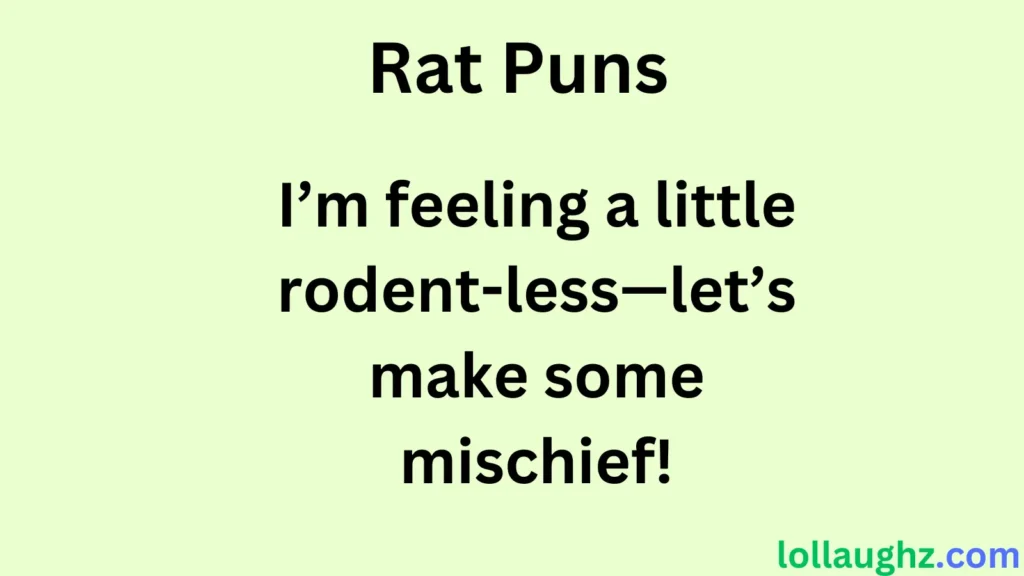 Rat Puns for Everyday Conversations