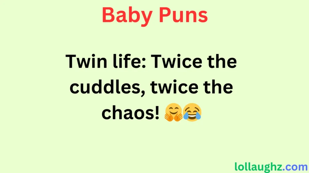 Twin & Sibling Baby Puns 